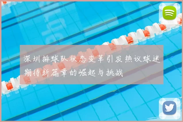 深圳排球队状态变革引发热议球迷期待新篇章的崛起与挑战