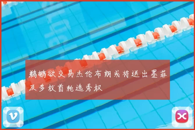 鹈鹕欲交易杰伦布朗或将送出墨菲及多枚首轮选秀权